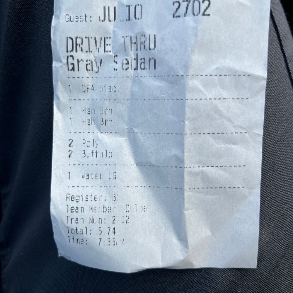 Chick-fil-A - Receipt - Fast Food Near Me - Jacksonville Beach, Florida Chick-fil-A - Receipt - Fast Food Near Me - Jacksonville Beach, Florida