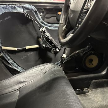 Caliber Collision - Inside of the car removed to paint front bumper??? - Body Shops Near Me - Lincoln, California Caliber Collision - Inside of the car removed to paint front bumper??? - Body Shops Near Me - Lincoln, California