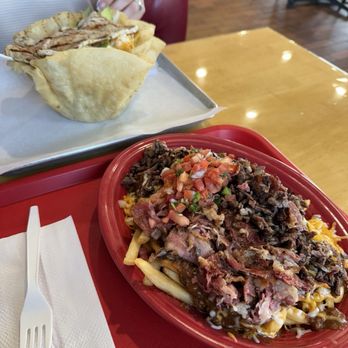 The Workz - DUI Fries and Chicken Tostada Salad - Diners Near Me - Mojave, California