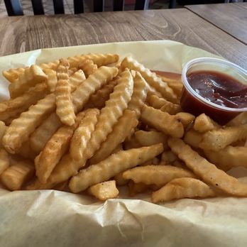 Wally's Cafe - Side order of krinkle cut fries. - Mediterranean Near Me - Rocklin, California