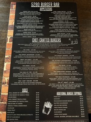 Menu photo 5 5280 Burger Bar Denver, CO Menu photo 5 5280 Burger Bar Denver, CO