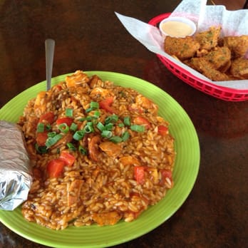 Cafe Zydeco - Small Jambalaya and fried green tomatoes - Cajun/Creole Near Me - Helena, Montana