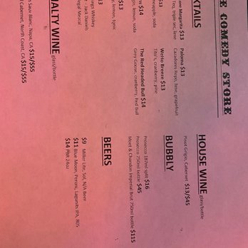 The Comedy Store - Menu - Comedy Clubs Near Me - West Hollywood, California The Comedy Store - Menu - Comedy Clubs Near Me - West Hollywood, California