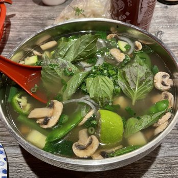 Simi's Cafe - Beef Noodle Pho + veggies, so good! - Asian Fusion Near Me - Gilbert, Arizona
