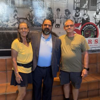 Tomasita's - Photo with Mike (center) - New Mexican Cuisine Near Me - Santa Fe, New Mexico Tomasita's - Photo with Mike (center) - New Mexican Cuisine Near Me - Santa Fe, New Mexico