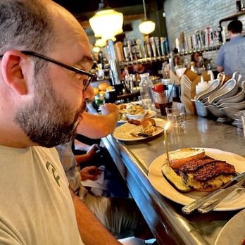 Au Cheval - Happy birthday, Dave!  Single Cheeseburger Thick Cut Peppered Bacon Farm Egg - Bars Near Me - Chicago, Illinois