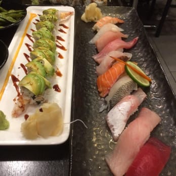 Wasabi Bistro - Caterpillar Roll (L), 10-piece nigiri (R), unagi roll (back). - Japanese Near Me - Livermore, California Wasabi Bistro - Caterpillar Roll (L), 10-piece nigiri (R), unagi roll (back). - Japanese Near Me - Livermore, California