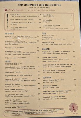 Menu photo 5 Delfina San Francisco, CA