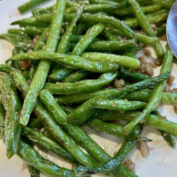 Tasty Garden - Braised Garlic String Beans w/ Pork (partly eaten) - Asian Fusion Near Me - Irvine, California Tasty Garden - Braised Garlic String Beans w/ Pork (partly eaten) - Asian Fusion Near Me - Irvine, California