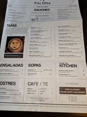 Menu photo 7 Paloma Bar de Tapas Chattanooga, TN