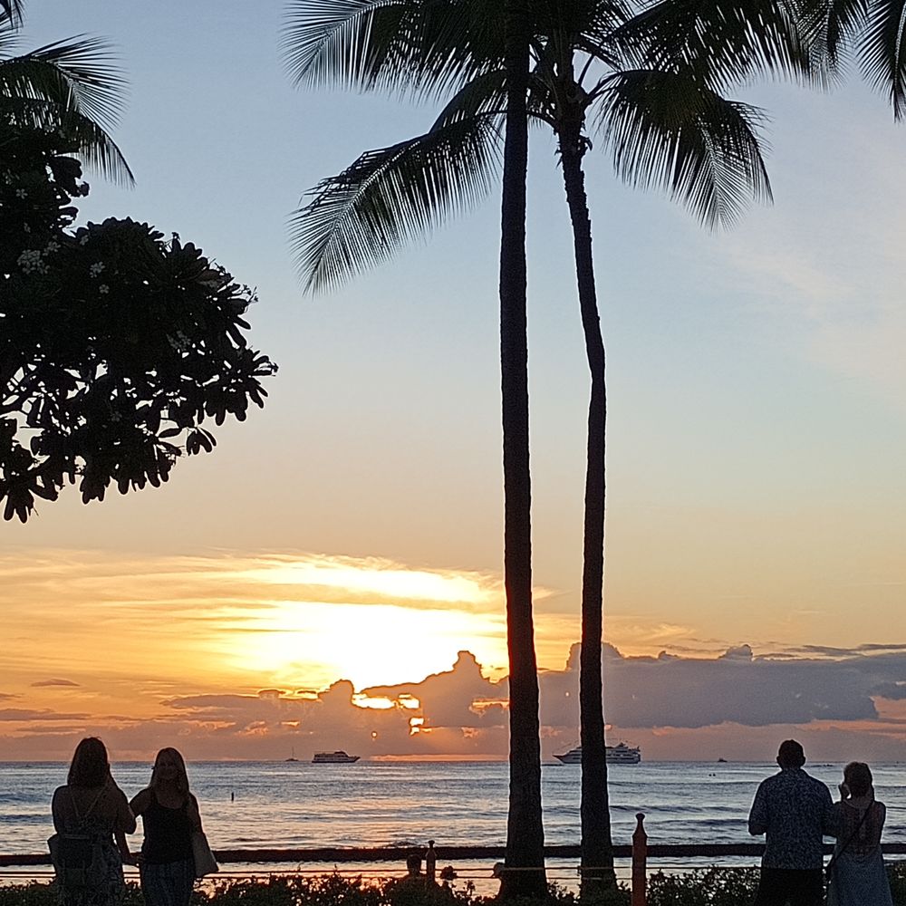 Ali'i Beach Rentals - Waikiki at sunset - Property Management Near Me - Honolulu, Hawaii