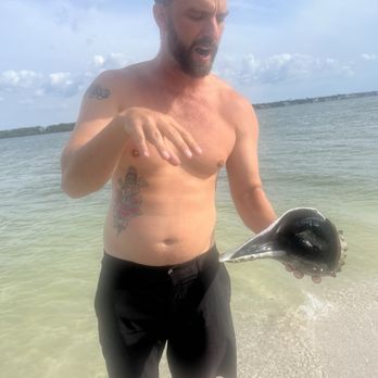 Fins Up Clearwater - Zach explains some of the sea life found in the shallow waters surrounding One Tree Island. - Boat Tours Near Me - Tampa Bay, Florida