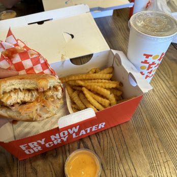 Holdaak Fried Chicken - SEOUL SPICY CHICKEN SANDWICH #1 Combo - Chicken Shop Near Me - Orange, California Holdaak Fried Chicken - SEOUL SPICY CHICKEN SANDWICH #1 Combo - Chicken Shop Near Me - Orange, California