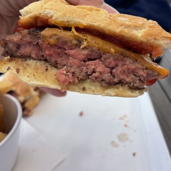 Bar K - Plain burger "medium well" (seemed more medium rare) - Beer Bar Near Me - Oklahoma City, Oklahoma Bar K - Plain burger "medium well" (seemed more medium rare) - Beer Bar Near Me - Oklahoma City, Oklahoma