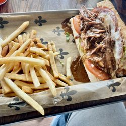Nans New Orleans Cafe and Poboy - Ferdie Po' Boy with fries at Nan's in Mandeville.