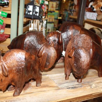 The Buffalo Gap Gift Shop - American Bison, hand carved from ironwood, a beautiful keepsake. - Gift Shops Near Me - Medora, North Dakota The Buffalo Gap Gift Shop - American Bison, hand carved from ironwood, a beautiful keepsake. - Gift Shops Near Me - Medora, North Dakota