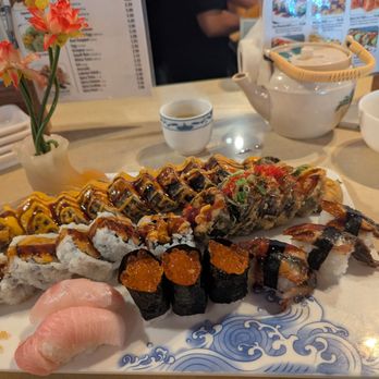 Sushi Nova - Volcano Roll, Sweet Potato Roll, Hokkaido Roll, Yellowtail , Sea Bass, Salmon Roe, and Eel. - Sushi Bars Near Me - Chicago, Illinois Sushi Nova - Volcano Roll, Sweet Potato Roll, Hokkaido Roll, Yellowtail , Sea Bass, Salmon Roe, and Eel. - Sushi Bars Near Me - Chicago, Illinois