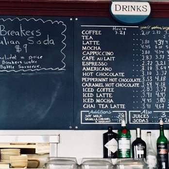 Breakers Café - Coffee menu - Breakfast & Brunch Near Me - Stinson Beach, California