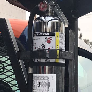 Fewer Fires - Giving the clients fleet trucks some eye catching chrome fire extinguishers. Call us for pricing! - Fire Protection Services Near Me
