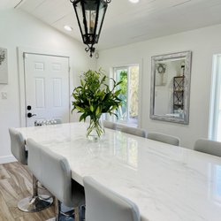 Reyes tile and countertop designs - Beautiful calacatta lincoln marble table