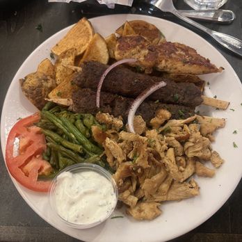 Zayna Mediterranean - Sampler plate w lamb - Mediterranean Near Me - Tucson, Arizona Zayna Mediterranean - Sampler plate w lamb - Mediterranean Near Me - Tucson, Arizona