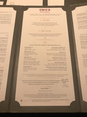 Menu photo 2 Obicà Rome, RM