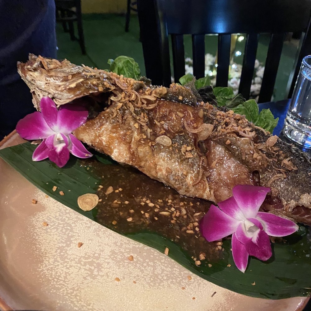 Valla Table - Branzino w garlic sauce - Thai Near Me - New York, New York Valla Table - Branzino w garlic sauce - Thai Near Me - New York, New York