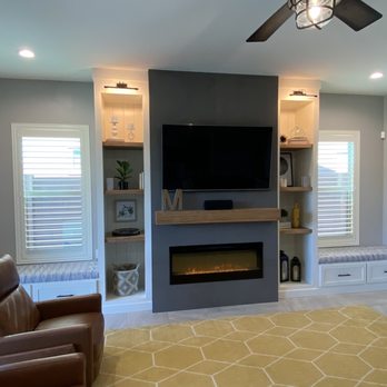 Bright Home Construction & Restoration - Large format tile install on custom entertainment center. - General Contractors Near Me - Phoenix, Arizona