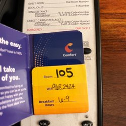 Comfort Inn & Suites Russellville I-40 - Room, key, phone number and address of this location. Paula at front desk very rude and maids just burst into your room without knocking
