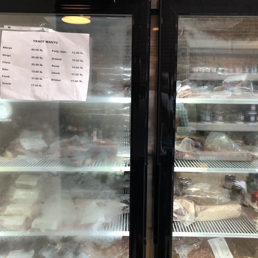Y Knot WAGYU - a display case of food - Butcher Near Me - Columbus, Indiana Y Knot WAGYU - a display case of food - Butcher Near Me - Columbus, Indiana