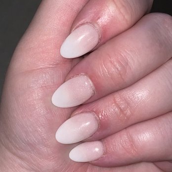Ombre Nails - Cool Springs - Inflamed cuticle and basically white nails. NOT OMBRÉ.  The owner supposedly "fixed" them from the other guys mistake. - Nail Salons Near Me - Franklin, Tennessee