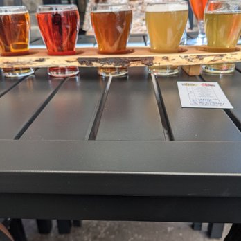 Pie Eyed Monk - Beer flight. - Distilleries Near Me - Kawartha Lakes, Ontario Pie Eyed Monk - Beer flight. - Distilleries Near Me - Kawartha Lakes, Ontario