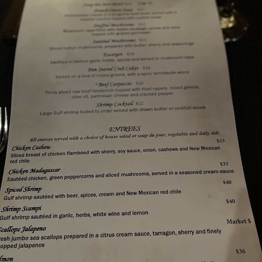 Antiquity Restaurant - Menu - Seafood Near Me - Albuquerque, New Mexico