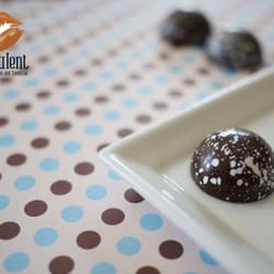 Succulent Chocolates and Sweets - Coconut Chocolate bonbon infused with 100% Coconut Puree and Coconut pieces