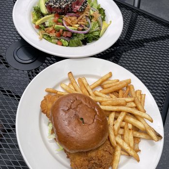 Milton Tavern - Ahi Tuna salad and Grouper sandwich. Both were very tasty! - American Near Me - Alpharetta, Georgia Milton Tavern - Ahi Tuna salad and Grouper sandwich. Both were very tasty! - American Near Me - Alpharetta, Georgia