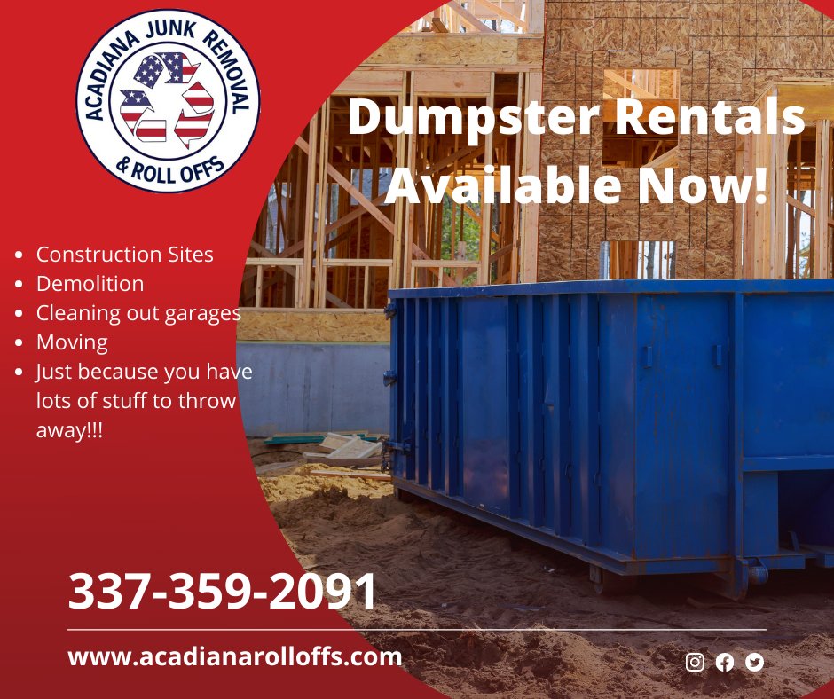 ACADIANA JUNK REMOVAL & ROLL OFF DUMPSTERS New Iberia, Louisiana