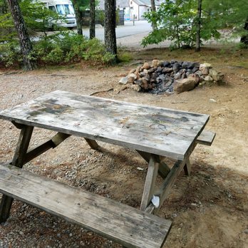 Bay View Campground - Fire pit and table to accommodate your stay - Campgrounds Near Me - Bourne, Massachusetts