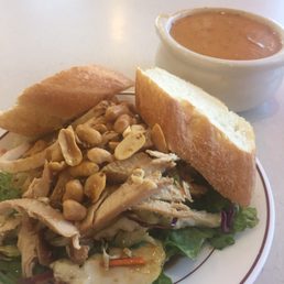 Chinese chicken salad and spicy Thai soup Chinese chicken salad and spicy Thai soup