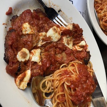 Supper - Chicken Parmigiana with Spaghetti - Italian Near Me - New York, New York Supper - Chicken Parmigiana with Spaghetti - Italian Near Me - New York, New York