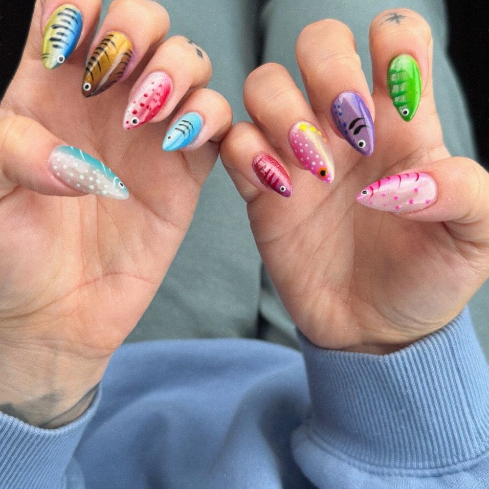 Lucky Nails Spa - fish lure nails - Nail Salons Near Me - Wappingers Falls, New York Lucky Nails Spa - fish lure nails - Nail Salons Near Me - Wappingers Falls, New York