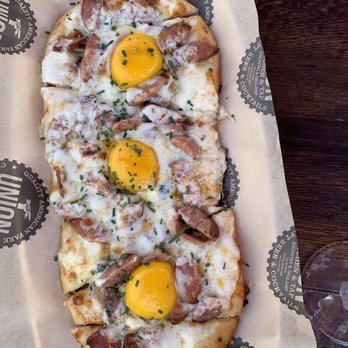 Union Kitchen and Tap Encinitas - Breakfast flatbread - New American Near Me - Encinitas, California Union Kitchen and Tap Encinitas - Breakfast flatbread - New American Near Me - Encinitas, California