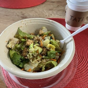 Tati - Chicken Teriyaki Bowl and cup of ginger tea. - Coffee & Tea Near Me - Madison, Wisconsin