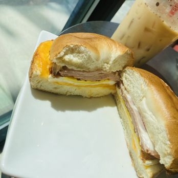 Sweetwaters Coffee & Tea - Ham egg and cheese bagel! - Coffee & Tea Near Me - Columbia, South Carolina Sweetwaters Coffee & Tea - Ham egg and cheese bagel! - Coffee & Tea Near Me - Columbia, South Carolina