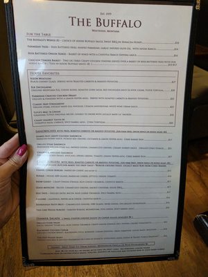 Menu photo 2 Buffalo Cafe Whitefish, MT