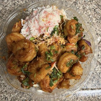 Poke Noke - Garlic Shrimp Bowl with double shrimp - Poke Near Me - Sacramento, California