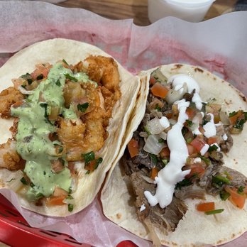 The Taqueria on Broad - Carnitas Taco and Shrimp Tempura Taco - Mexican Near Me - Atlanta, Georgia The Taqueria on Broad - Carnitas Taco and Shrimp Tempura Taco - Mexican Near Me - Atlanta, Georgia