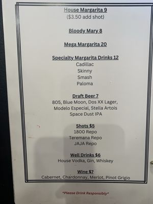 Menu photo 4 Tequilas Burbank Burbank, CA