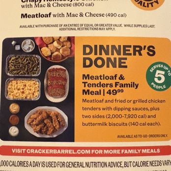 Cracker Barrel Old Country Store - They offer family meals for takeaway. - Breakfast & Brunch Near Me - Lexington, North Carolina Cracker Barrel Old Country Store - They offer family meals for takeaway. - Breakfast & Brunch Near Me - Lexington, North Carolina