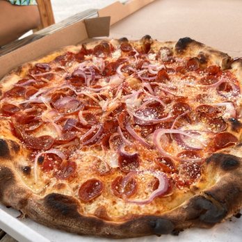 Rumor Pizza - Pepperoni and red onion pizza - Pizza Near Me - Albuquerque, New Mexico