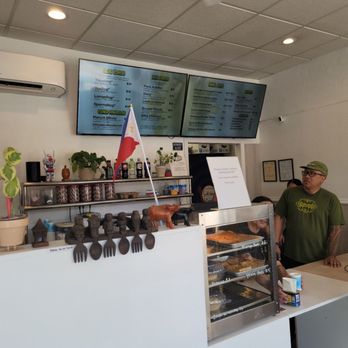 Spoon And Fork - Owners Joanne&Ray behind the counter. Joanne (didn't get her face pic) handing me utensils placed in a clean, empty spam can ;) - Filipino Near Me - Sacramento, California Spoon And Fork - Owners Joanne&Ray behind the counter. Joanne (didn't get her face pic) handing me utensils placed in a clean, empty spam can ;) - Filipino Near Me - Sacramento, California